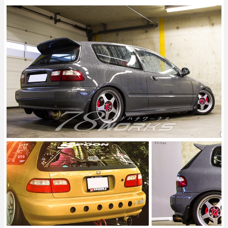 Pilotos traseros 78Works US Tail Lamp para Honda Civic EG6 Hatchback miniatura 2
