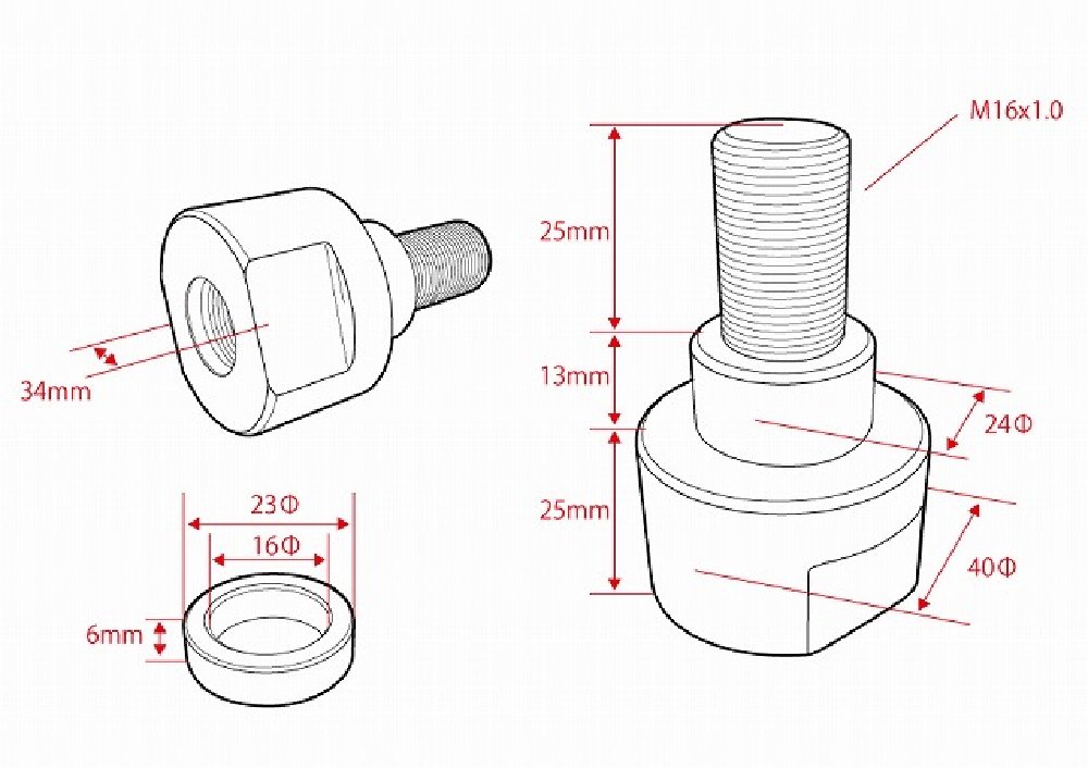 D-MAX D1SPEC Adaptador de Aumento de Ángulo de Dirección miniatura 2