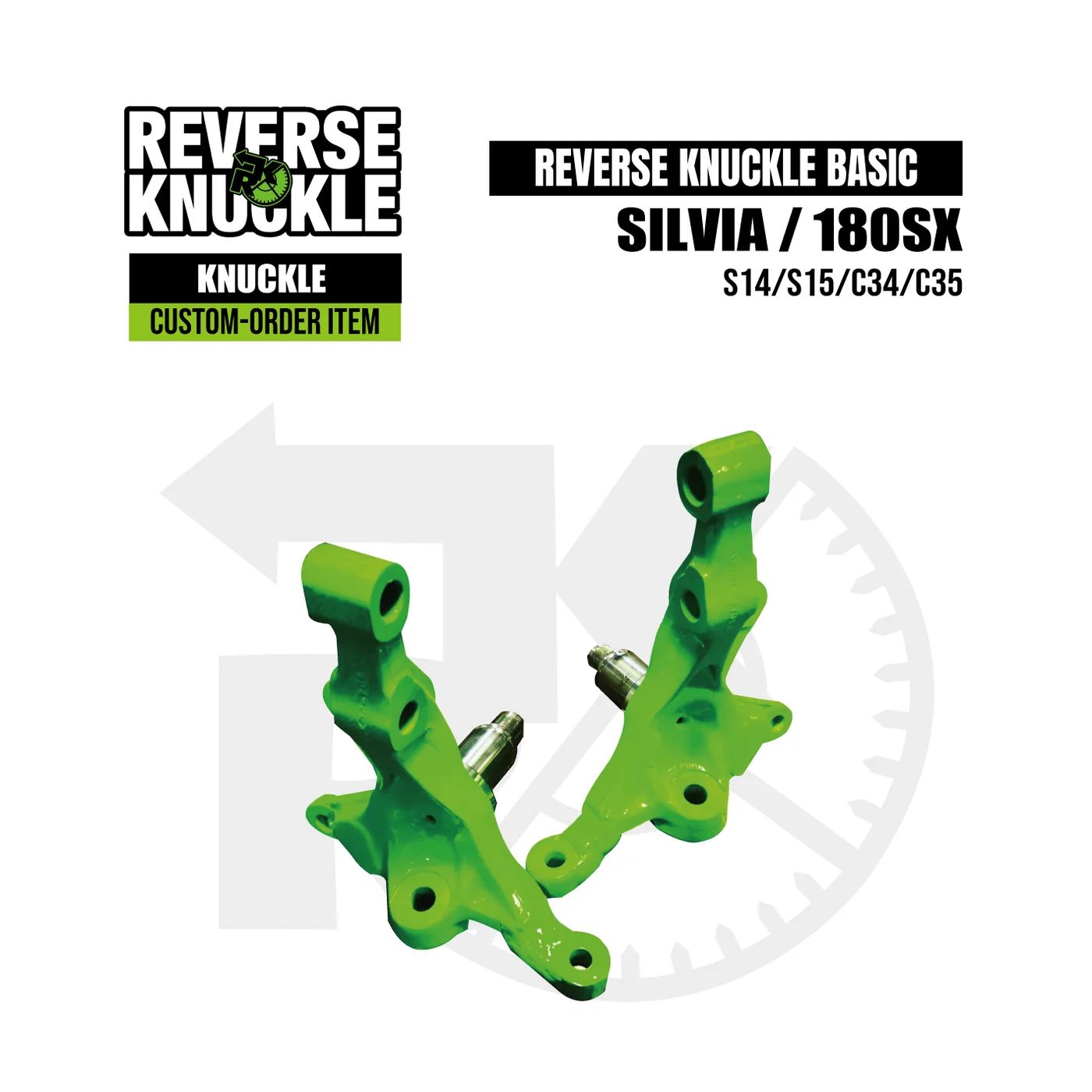 Manguetas BOOSTAR Reverse Knuckle BASIC 5H para Nissan Silvia S14 Kouki miniatura 1