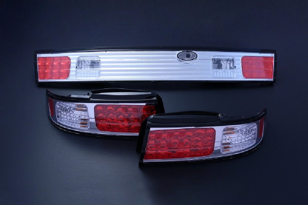 D-MAX Pilotos Traseros LED 3 Piezas Chrome Nissan Silvia S14 miniatura 1