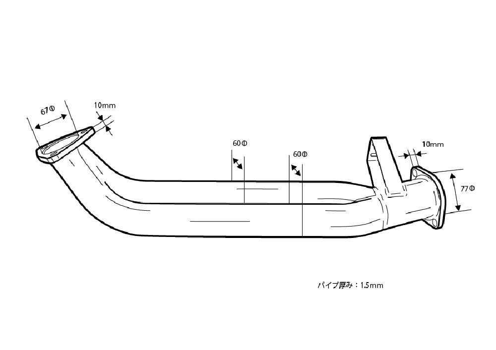 D-MAX Downpipe Delantero Dual SR miniatura 6