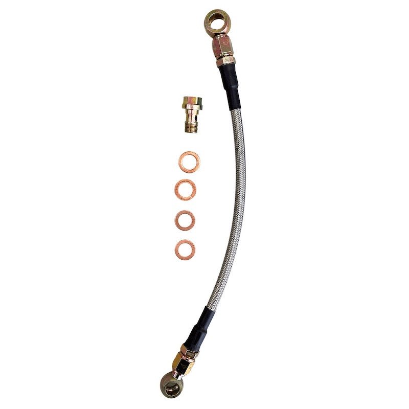 S13 S14 S15 Silvia Turbo Oil Line Set - SR20DET Stainless Braided Hose para Nissan Silvia S15