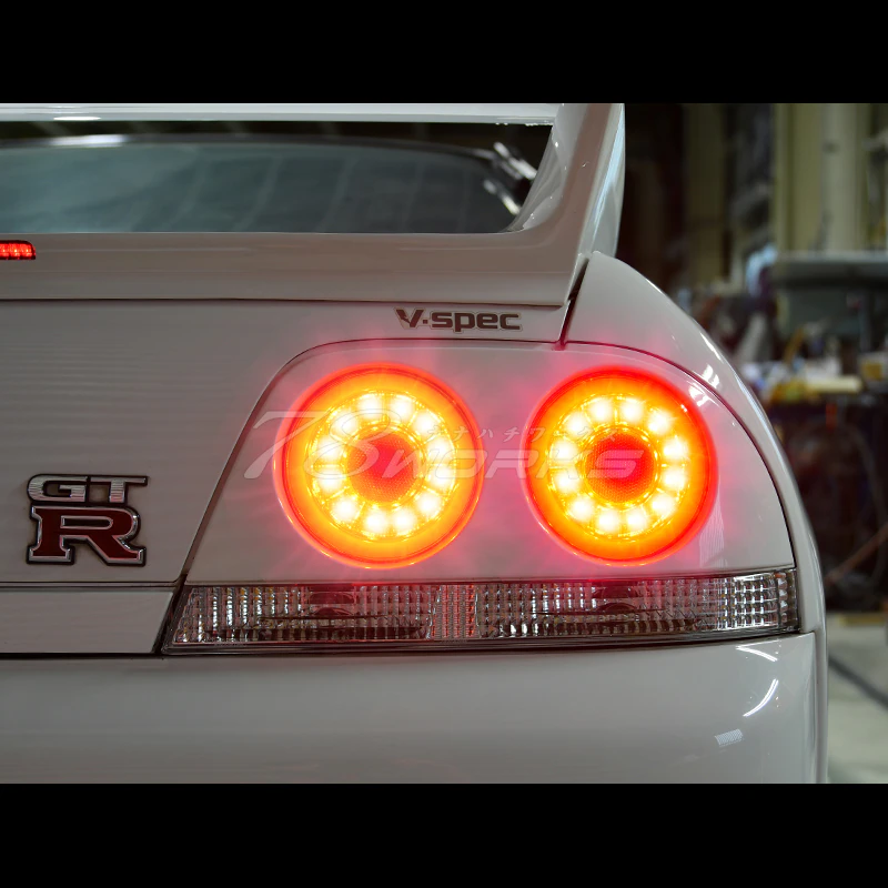 Pilotos traseros 78Works Fiber Ring LED Tail Lamp V2 para Nissan Skyline R33 miniatura 5