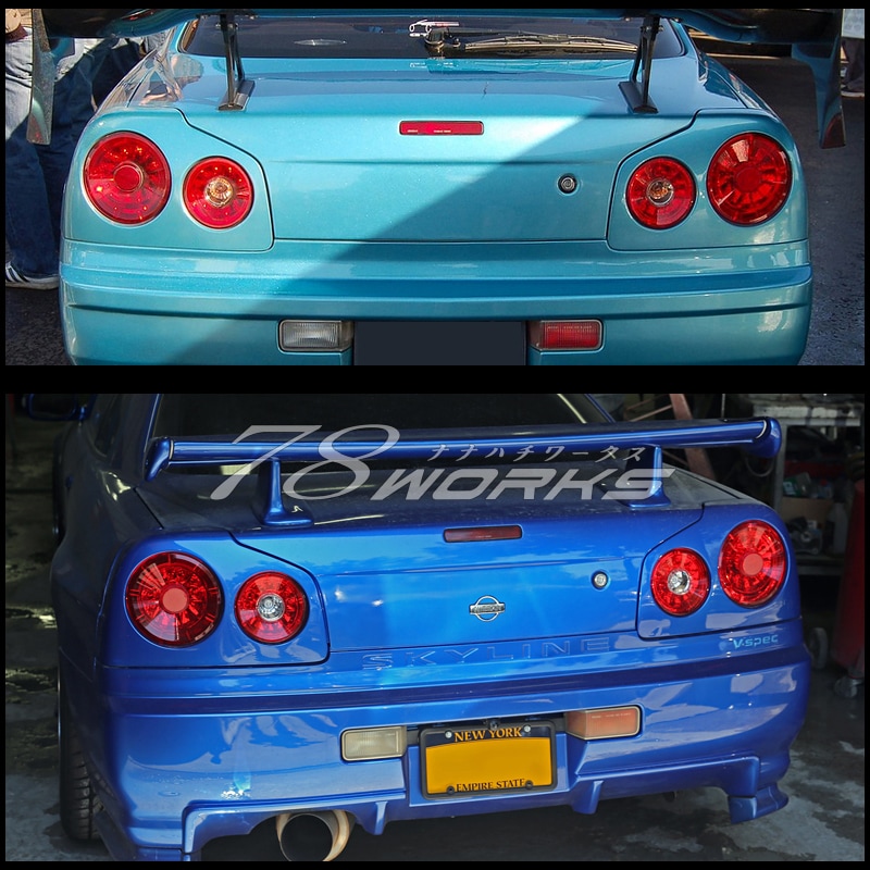 Pilotos traseros 78Works 4-Lamp LED Tail Lamp para Nissan Skyline ENR34 Coupe miniatura 8