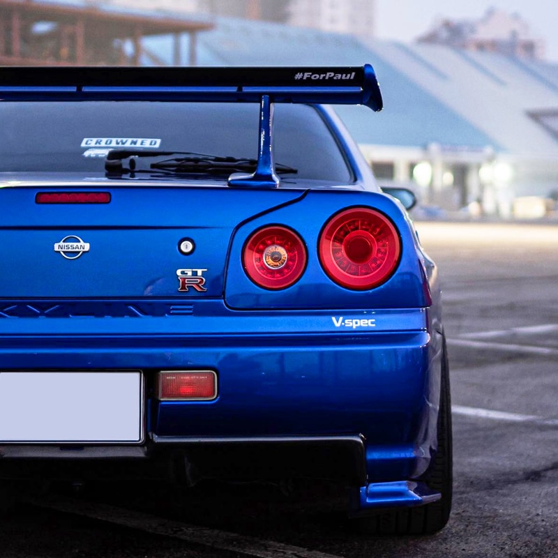 Pilotos traseros 78Works Fiber LED Tail Lamp para Nissan Skyline ENR34 Coupe miniatura 3