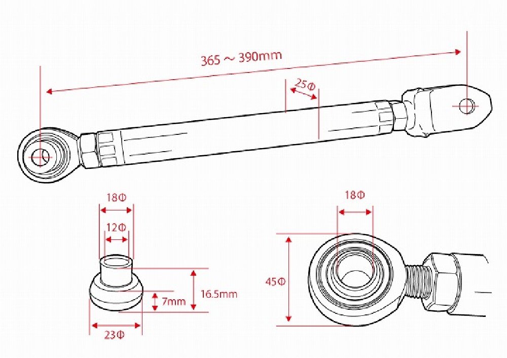 D-MAX D1SPEC Rear Pillow Tension Rod JZX miniatura 4