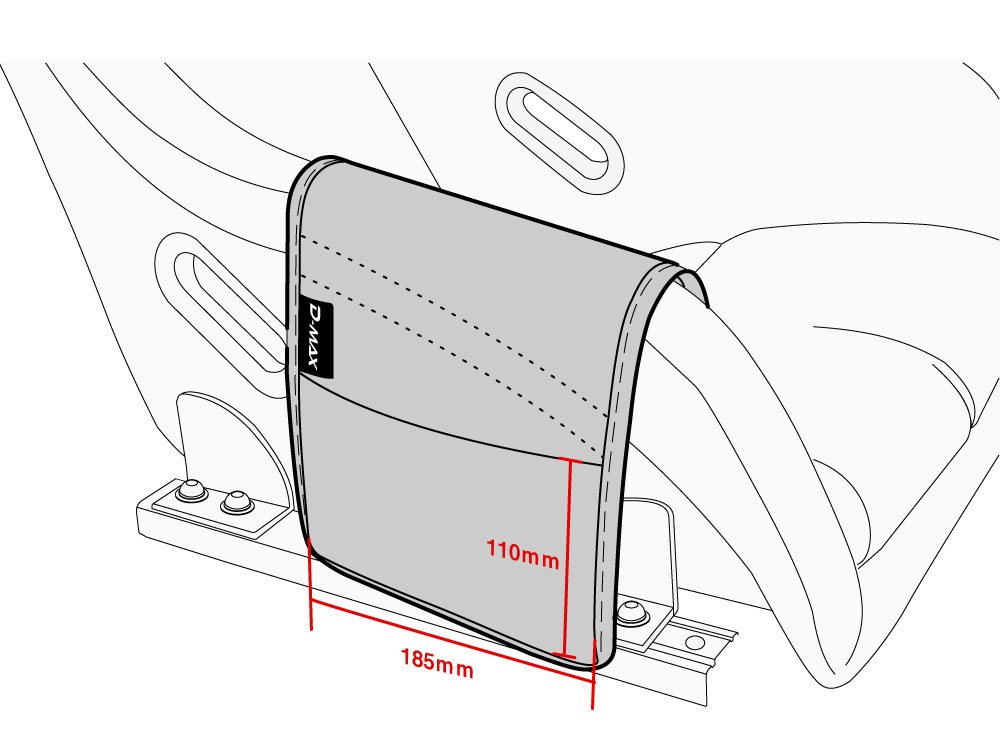 D-MAX Side Pocket Pad para Asiento Deportivo miniatura 4