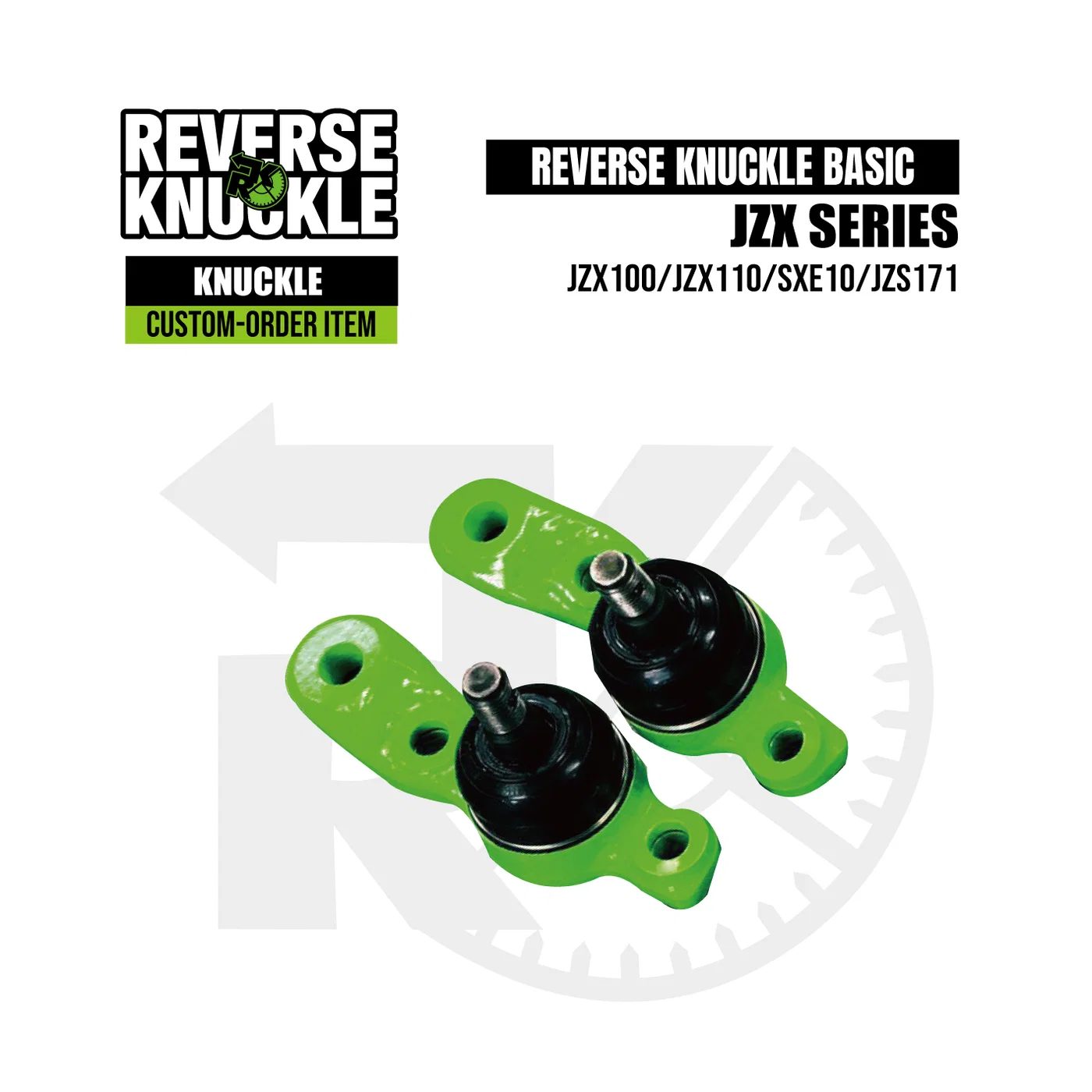 Manguetas BOOSTAR Reverse Knuckle BASIC para Toyota Mark II JZX110 miniatura 1