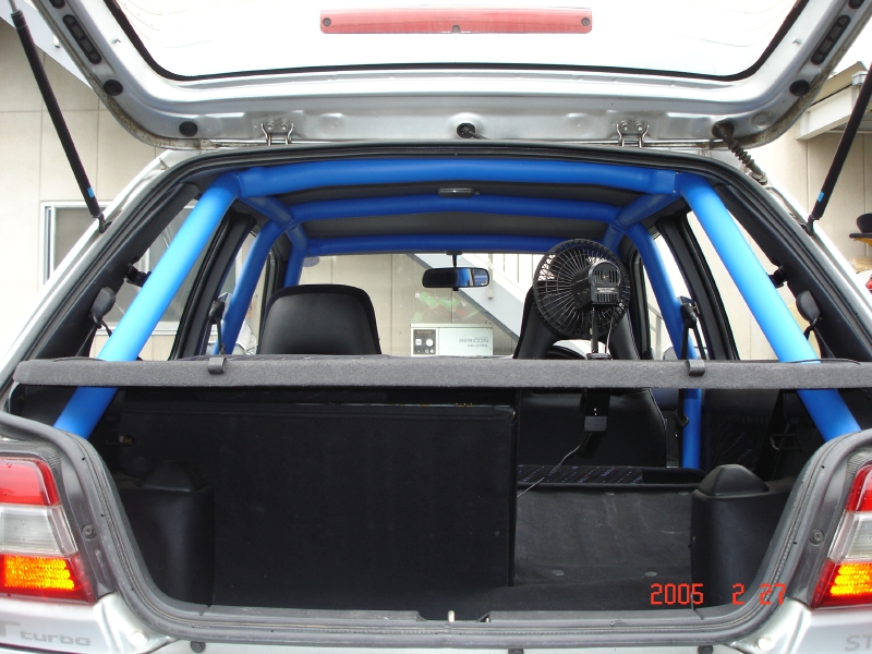 Jaula antivuelco Saito Rollcage - Trunk Through para Starlet EP82 miniatura 4