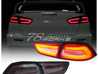 Pilotos traseros 78Works Fiber LED Tail Lamp para Mitsubishi Lancer Evolution X CZ4A