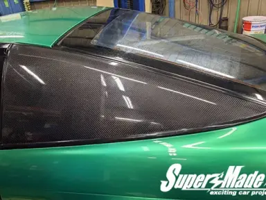 Triángulo de cuarto trasero en carbono tipo OEM Super Made para Nissan 180SX