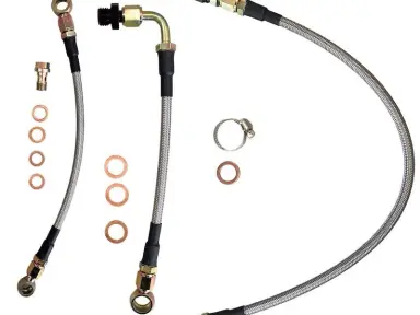 S13 S14 S15 Silvia Turbo Oil & Water Line Full Set - SR20DET Braided Hoses para Nissan Silvia S14