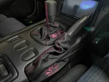 R Magic FD3S Fuelles de cambio y freno de mano en cuero con logo bordado
