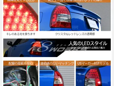 Pilotos traseros 78Works US Kouki Type para Honda Civic EK3 3 puertas