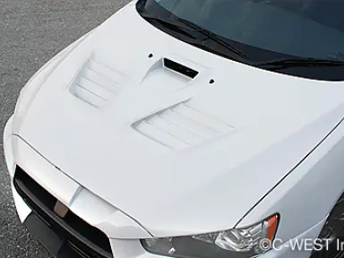 Capó ventilado C-West para Mitsubishi Lancer Evolution X CZ4A