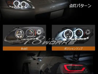 Faros 78Works LED CCFL Angel Ring Headlight V1 para Honda S2000 AP1 Zenki