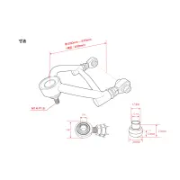 D-MAX D1SPEC Brazo Superior Trasero JZX90/JZX100 miniatura 6