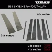 URAS Cubiertas de pilar en carbono para R34 miniatura 1